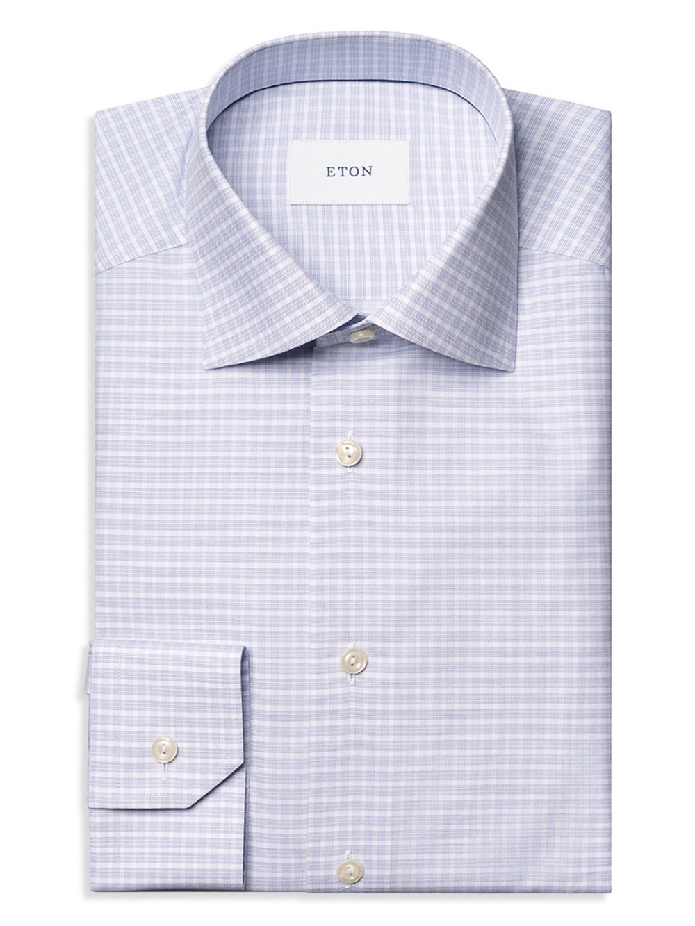 Eton Men's Light Lavender Micro-Check Dress Shirt